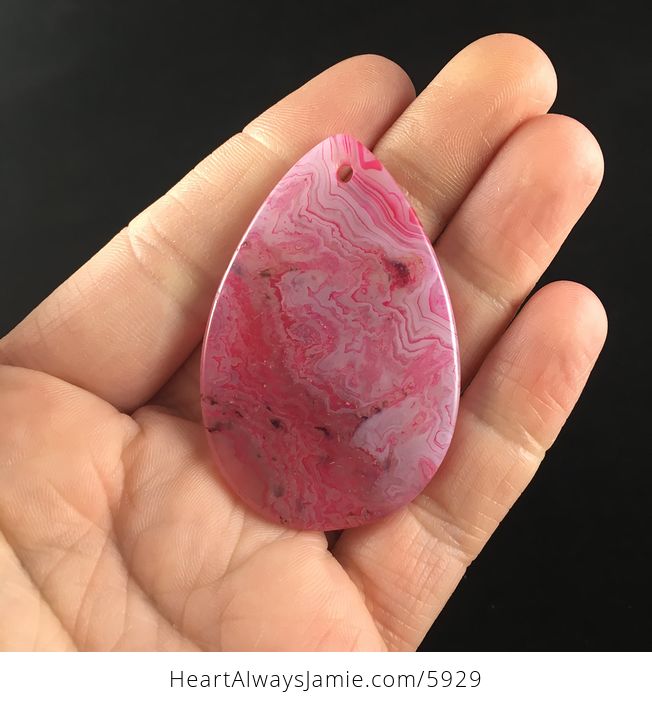 Pink Agate Stone Jewelry Pendant - #RJ6cXCKUsjA-6