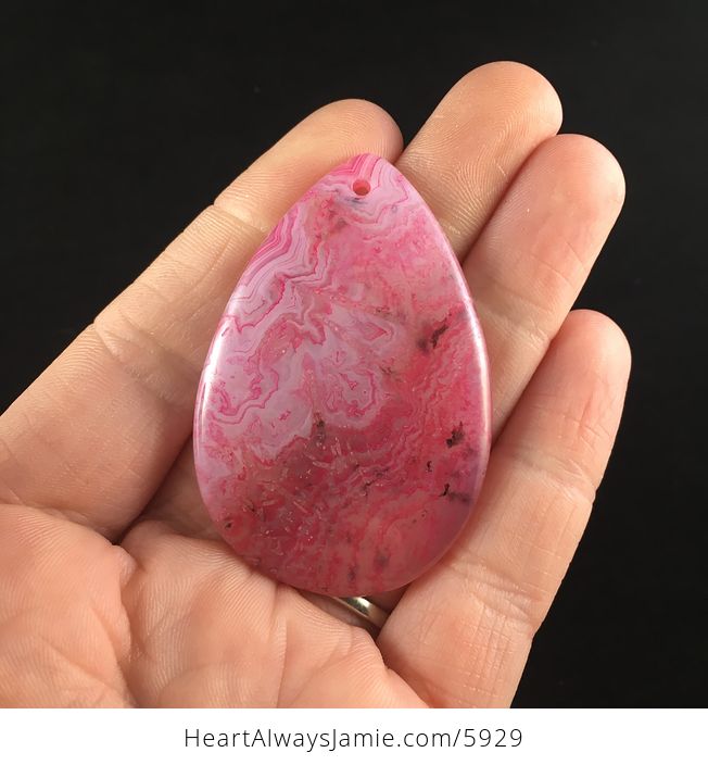 Pink Agate Stone Jewelry Pendant - #RJ6cXCKUsjA-1