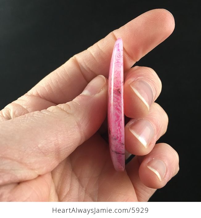 Pink Agate Stone Jewelry Pendant - #RJ6cXCKUsjA-5