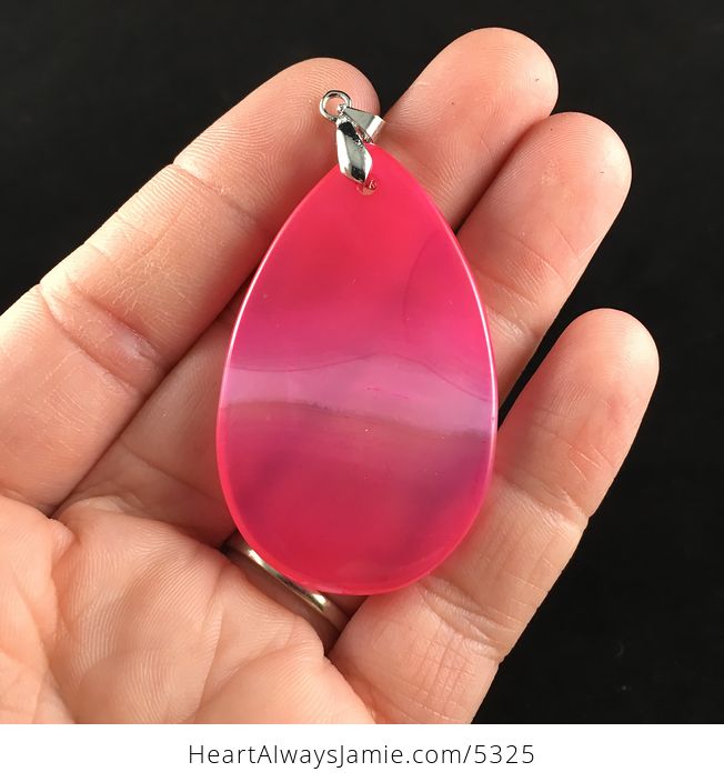 Pink Agate Stone Jewelry Pendant - #RhPFaNIM38A-6