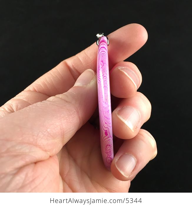 Pink Agate Stone Jewelry Pendant - #Yb58L4gnE18-5