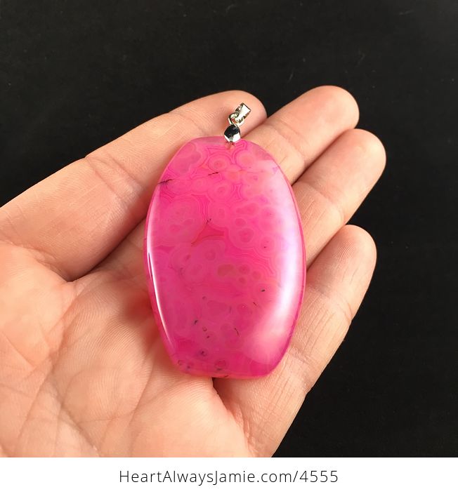 Pink Agate Stone Jewelry Pendant - #uRtFgPWoMtA-2