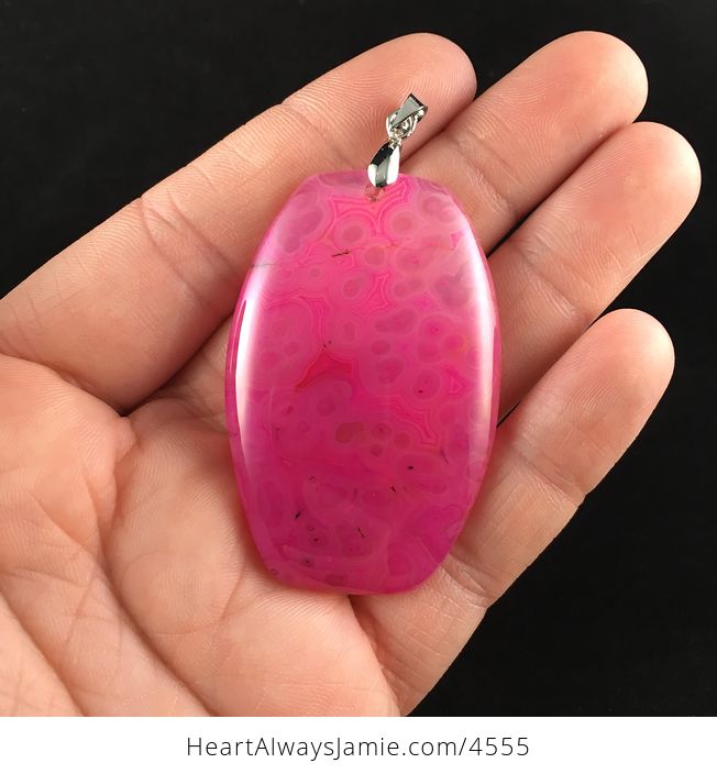 Pink Agate Stone Jewelry Pendant - #uRtFgPWoMtA-1