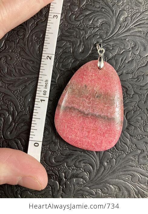 Pink Argentine Rhodochrosite Stone Pendant - #yOCC5FL0Dj0-3