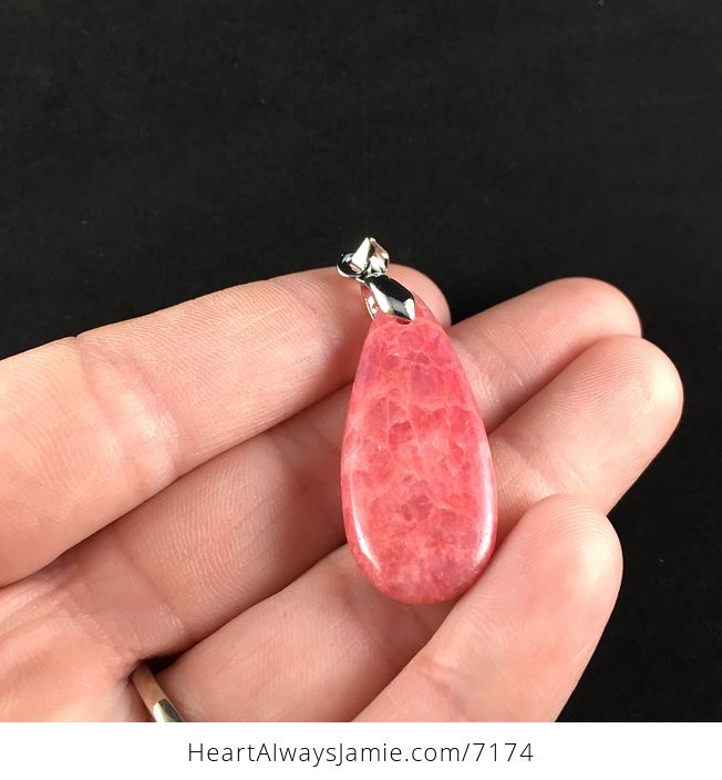 Pink Argentine Rhodochrosite Stone Pendant Jewelry - #6x4t12JPKGo-2