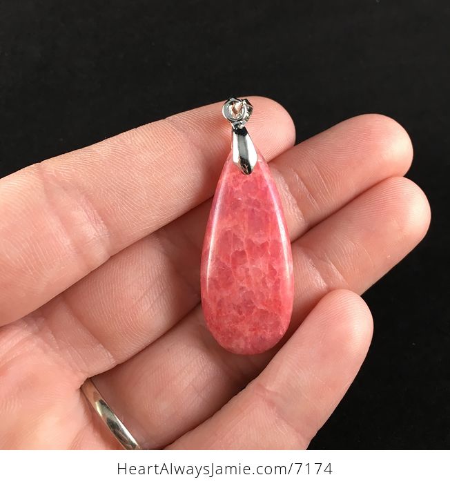 Pink Argentine Rhodochrosite Stone Pendant Jewelry - #6x4t12JPKGo-1