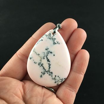 Pink Color Treated Dendritic Opal Stone Jewelry Pendant #kalIs1CLCsM