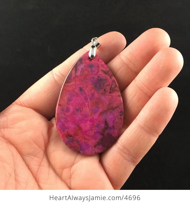 Pink Crazy Lace Agate Stone Jewelry Pendant - #hLMmnmGjJkw-5