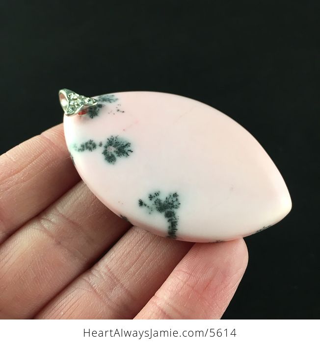 Pink Dendriti Opal Stone Jewelry Pendant - #GqChyON5Iiw-3