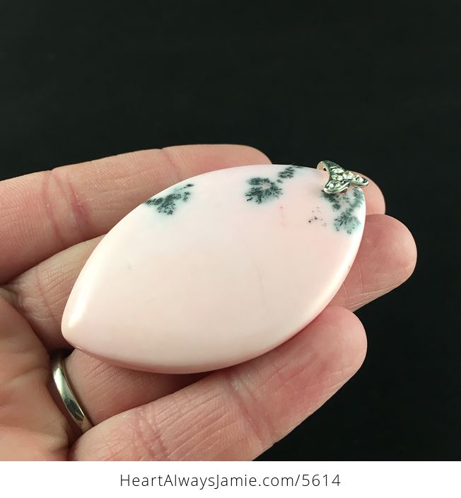 Pink Dendriti Opal Stone Jewelry Pendant - #GqChyON5Iiw-2