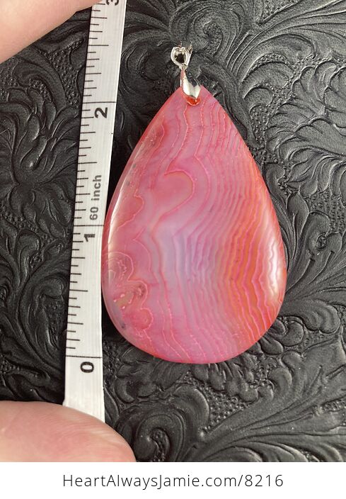 Pink Dendritic Agate Stone Jewelry Pendant - #31oGBIquO3o-2