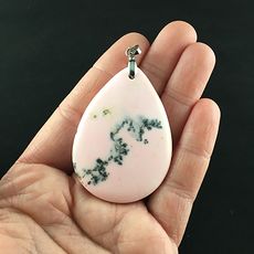 Pink Dendritic Opal Stone Jewelry Pendant #xu6Pl9Ed7Bs