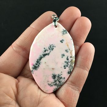 Pink Dendritic Opal Stone Jewelry Pendant #HV0VA5xHgzE