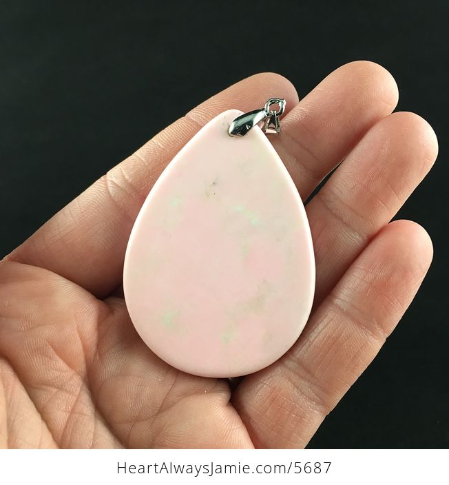 Pink Dendritic Opal Stone Jewelry Pendant - #xu6Pl9Ed7Bs-6