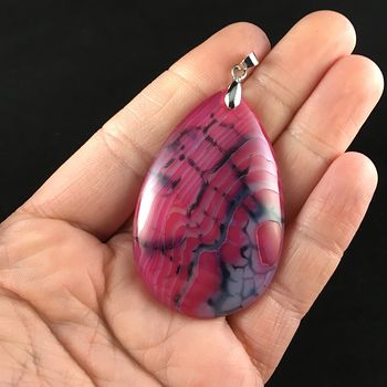 Pink Dragon Veins Stone Pendant Jewelry #AE1ey8oOFm8