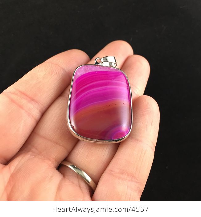 Pink Drusy Agate Stone Jewelry Pendant - #PsdzK73u2fk-2