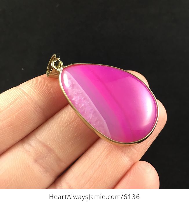 Pink Drusy Agate Stone Jewelry Pendant - #lfKNP1CNsPo-3