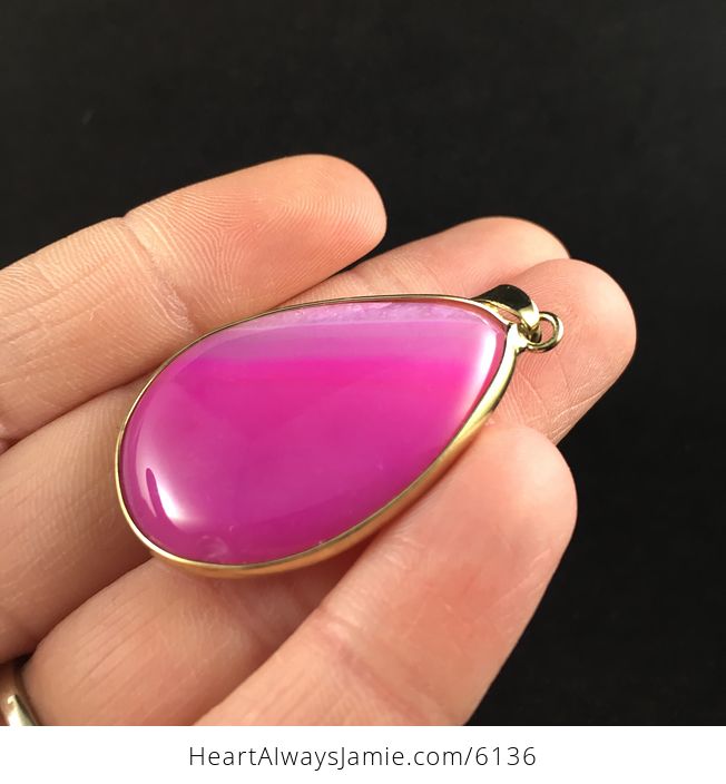 Pink Drusy Agate Stone Jewelry Pendant - #lfKNP1CNsPo-2