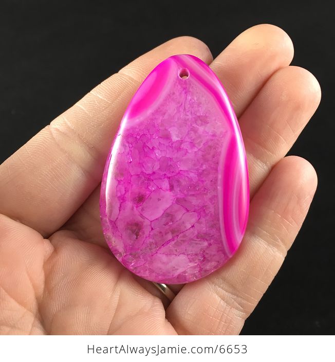 Pink Drusy Crystal Agate Stone Jewelry Pendant - #6W9ldImH6JY-6