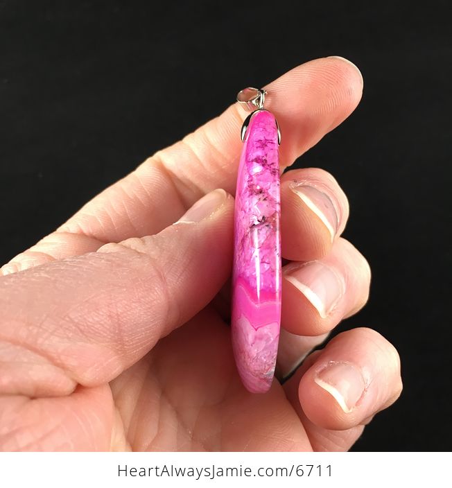 Pink Drusy Crystal Agate Stone Jewelry Pendant - #Msoblmsx1kc-5