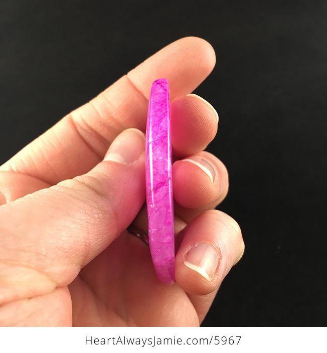 Pink Drusy Crystal Agate Stone Jewelry Pendant - #RxvNN5CJdH0-5