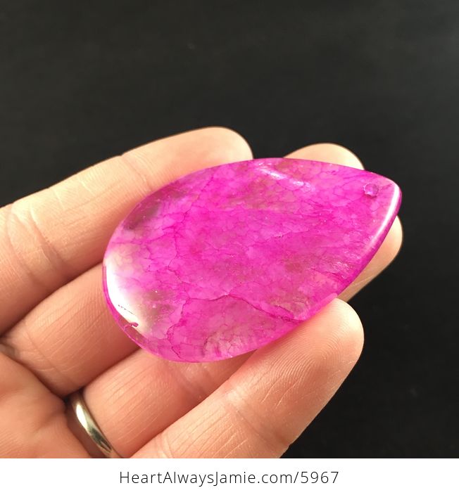 Pink Drusy Crystal Agate Stone Jewelry Pendant - #RxvNN5CJdH0-3