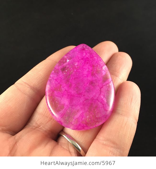 Pink Drusy Crystal Agate Stone Jewelry Pendant - #RxvNN5CJdH0-2