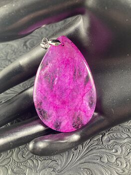 Pink Drusy Crystal Geode Agate Stone Jewelry Pendant #pgaW4YDRZEs