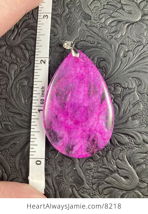 Pink Drusy Crystal Geode Agate Stone Jewelry Pendant - #pgaW4YDRZEs-6