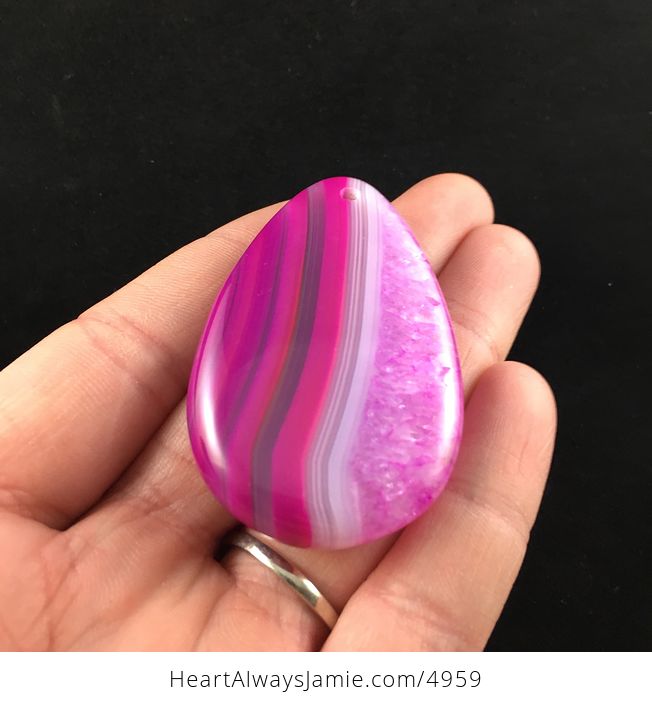 Pink Druzy Agate Stone Jewelry Pendant - #dySza5qSaIE-2