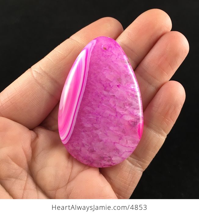 Pink Druzy Stone Jewelry Pendant - #NpSjFmkm9os-1