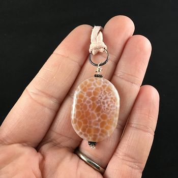Pink Fire Agate Stone Jewelry Pendant Necklace #RnE64dbxx14