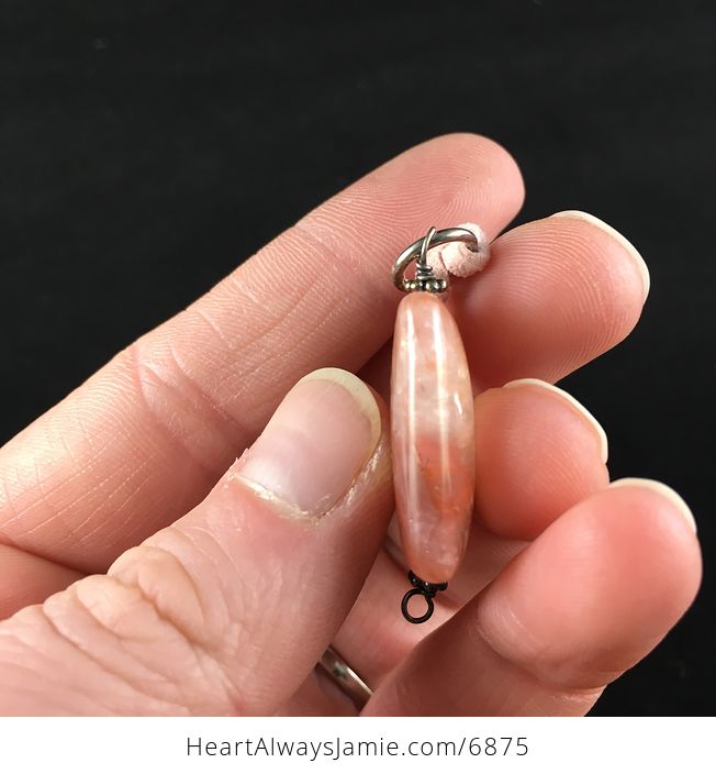Pink Icy Quartz Stone Jewelry Pendant Necklace - #UzXU4VW96L0-2