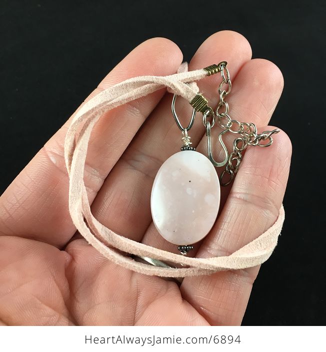 Pink Opal Stone Jewelry Pendant Necklace - #6F8hYiKUDUI-1