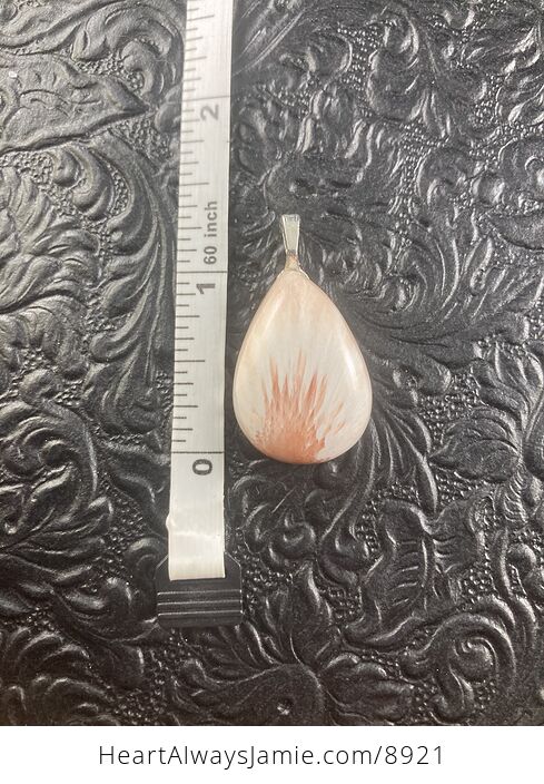 Pink Peach Stilbite Scolecite Stone Jewelry Pendant - #onBs3111nxk-2