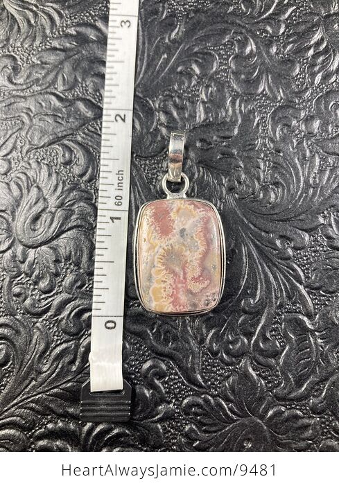 Pink Rhodochrosite Crystal Stone Jewelry Pendant - #y8Xl59SwZcg-1