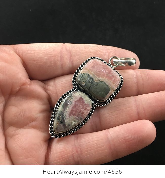 Pink Rhodochrosite Stone Jewelry Pendant - #uv5Fqzqcsco-3
