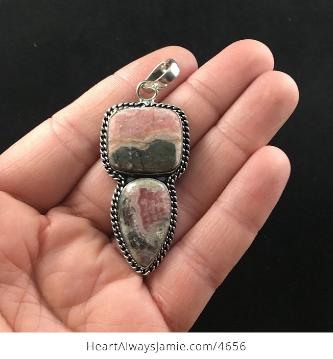 Pink Rhodochrosite Stone Jewelry Pendant - #uv5Fqzqcsco-1