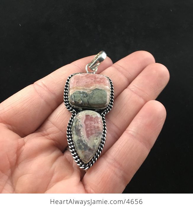 Pink Rhodochrosite Stone Jewelry Pendant - #uv5Fqzqcsco-2