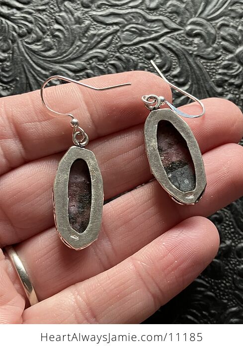 Pink Rhodonite Stone Jewelry Crystal Earrings - #ypmeL7RSP80-6