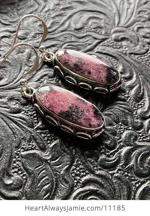 Pink Rhodonite Stone Jewelry Crystal Earrings - #ypmeL7RSP80-5