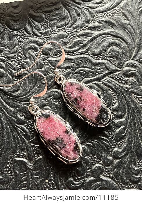 Pink Rhodonite Stone Jewelry Crystal Earrings - #ypmeL7RSP80-4