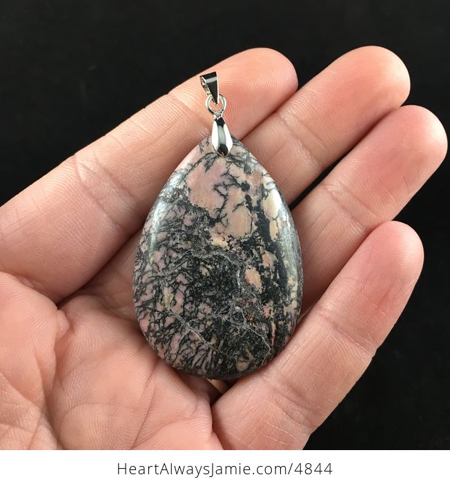 Pink Rhodonite Stone Jewelry Pendant - #DPxtmCrX52E-1