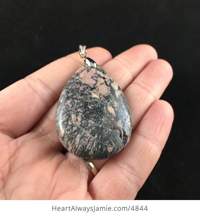 Pink Rhodonite Stone Jewelry Pendant - #DPxtmCrX52E-2