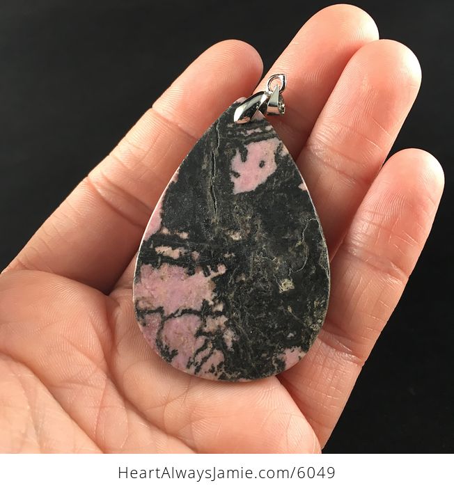 Pink Rhodonite Stone Jewelry Pendant - #Z34roQDZgyc-6