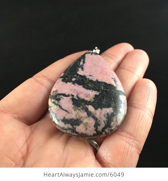Pink Rhodonite Stone Jewelry Pendant - #Z34roQDZgyc-2