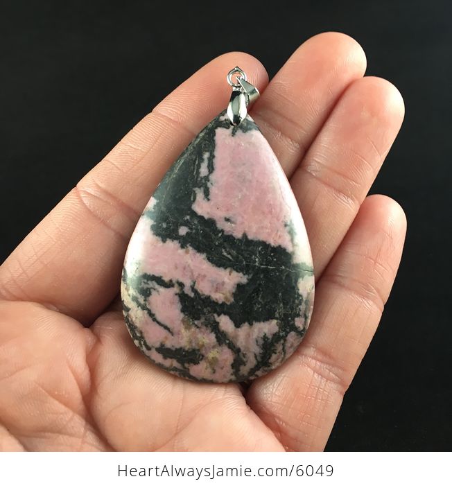 Pink Rhodonite Stone Jewelry Pendant - #Z34roQDZgyc-1
