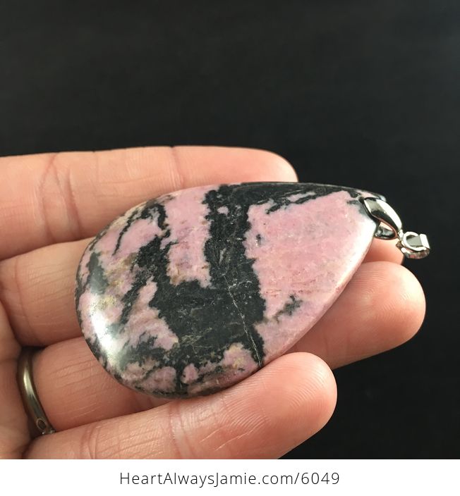 Pink Rhodonite Stone Jewelry Pendant - #Z34roQDZgyc-3