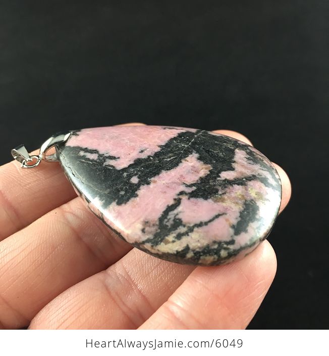 Pink Rhodonite Stone Jewelry Pendant - #Z34roQDZgyc-4
