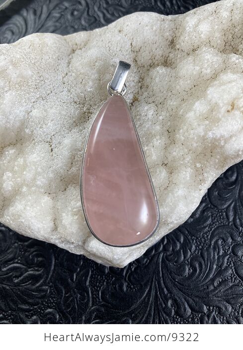 Pink Rose Quartz Crystal Stone Jewelry Pendant - #AIwNr1jg8ME-4